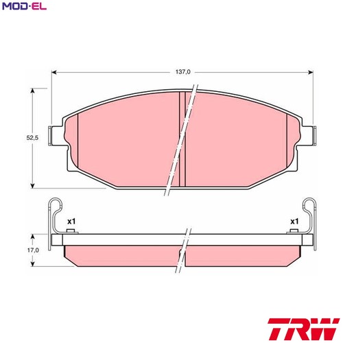 Brake pad set disc - set,