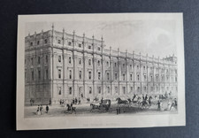 Antique 1851 print - The Treasury - Whitehall - Westminster - London