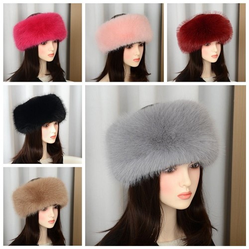 Plush faux fur headband - faux, lady