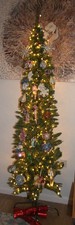 7FT PENCIL PRE LIT CHRISTMAS TREE USED ONCE FRM CHRISTMAS TREE WORLD,RRP £179.99