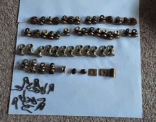 COLLECTION OF ANTIQUE BRASS CURTAIN RUNNERS AND OTHER BITS