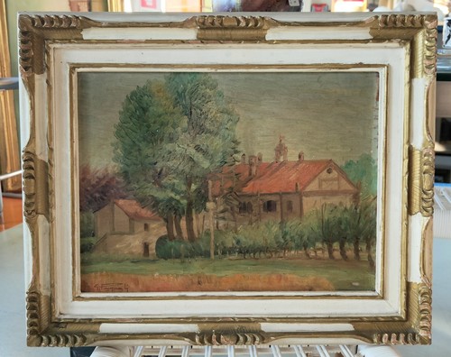 Antique oil painting - oil, g