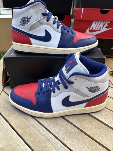 Jordan mid blue red - blue/red, 7.5