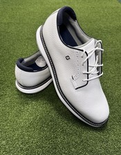 Footjoy Traditions Blucher Golf Shoes 57938K White/Navy Size UK 10 EUR 44.5