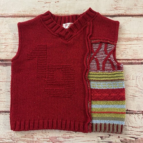 Clayeux red knit sweater vest - knit,