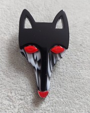  Lea Stein Genuine Brooch. Fox