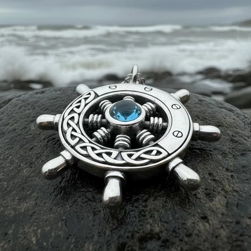 Celtic ship wheel necklace - ship's,