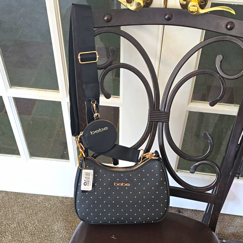 Bebe women black studded - black,