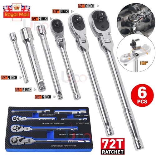 6pcs 1 2 flex head - 1/4",