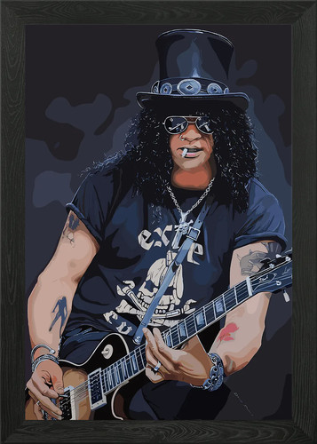 Slash portrait with guitar - slash,
