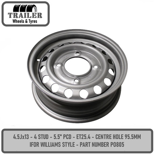 Trailer wheel rim x - rim, 13
