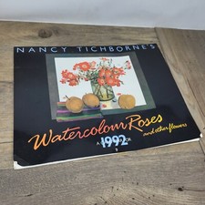 Nancy Tichborne's Watercolour Roses & Other Flowers A Calendar For 1992 Vintage