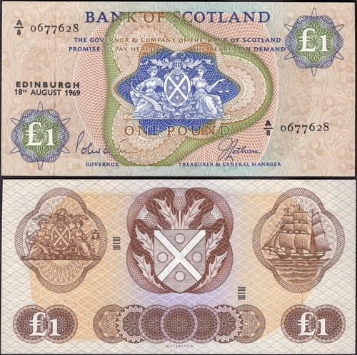 Bank scotland one pound - scotland.,