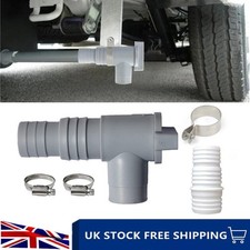 28mm & 32mm Drainage/Drain Tap (With Bracket) Grey Waste Water Motorhome/Caravan