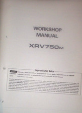 HONDA XRV750M ADDENDUM MANUAL  (PICTURE OF CONTENTS ) GENUINE MANUAL