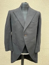 Vintage Men's Traditional Black Wool Morning Coat Edwardian Victorian-38" Chest