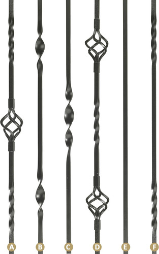 Wrought iron stair spindles - wrought,
