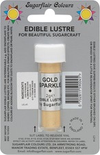Sugarflair GOLD SPARKLE Edible Lustre Dust Powder - Cake Decorating Shimmer - A