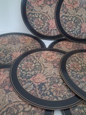 11 x Pimpernel William Morris Design Round Placemats/ Table Mats  25cm - VGC