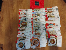 Gousto 85 assorted recipe cards with folder. No duplicates.