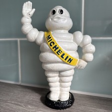 Cast Iron Hand Painted 'Michelin Man' Money Box Retro Vintage Tyre Auto