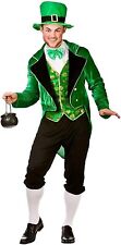 Mens Leprechaun Costume Adults Irish St Patricks Day Deluxe Fancy Dress