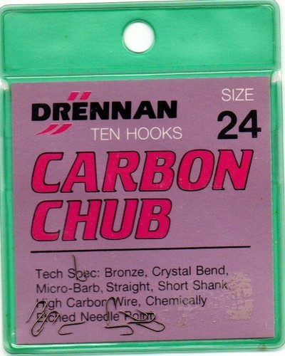 Drennan carbon chub micro barb - chub, micro-barb