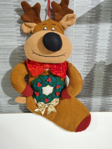 Vintage plush reindeer - vintage,