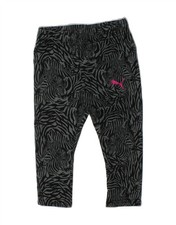 PUMA Baby Girls Leggings 9-12 Months  Black Animal Print Polyester AJ18