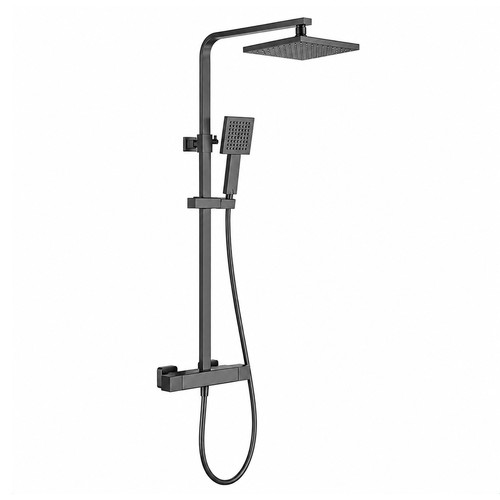 Gun metal thermostatic shower - metal,