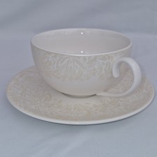 DENBY MONSOON Cup Saucer Lucille Gold Tableware Ivory Gold Floral Fine China