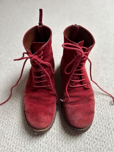 Genuine marsell red suede lace - suede,