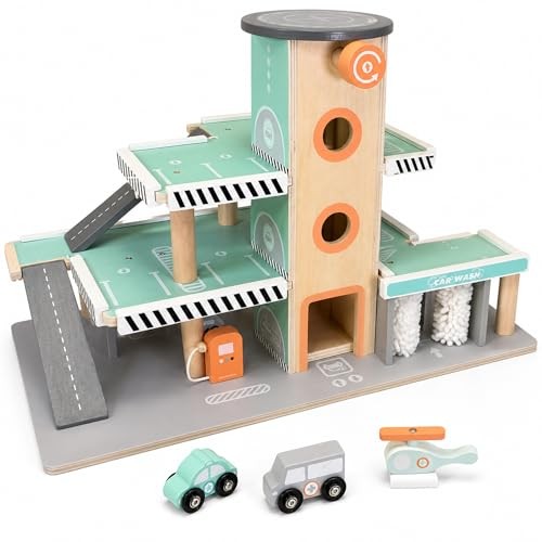 Jumini wooden toy garage - toy, &