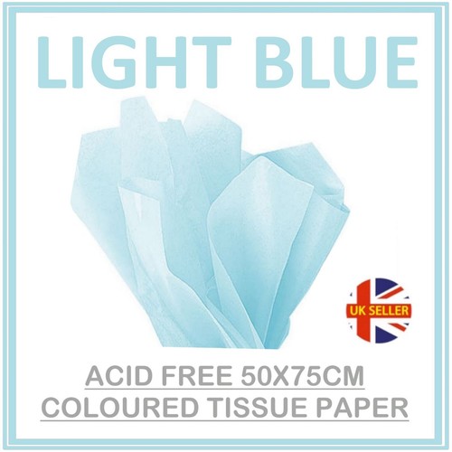 Light baby blue - tissue, paper