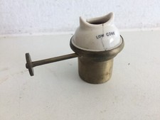 RAILWAY HAND LAMP SHERWOOD CERAMIC BRASS BURNER LOW CONE STAMPED LMS 1930