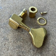 SINGLE Vintage 80s GIBSON Schaller Germany Bass Machine Head / Tuner, Aged Gold 