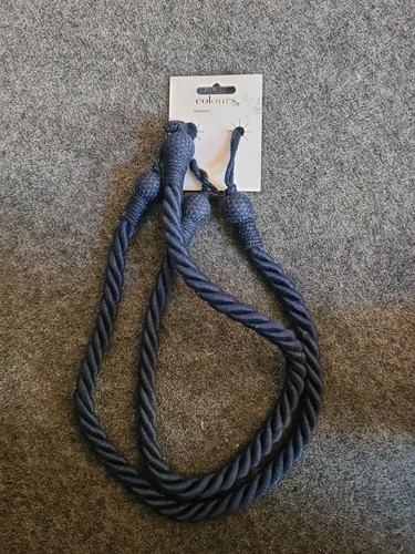 Blue curtain tie backs - b&q, tie-backs
