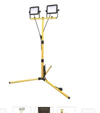 LED Work Light Tripod Adjustable Cool White Impact-Resistant 2 x 1600lm