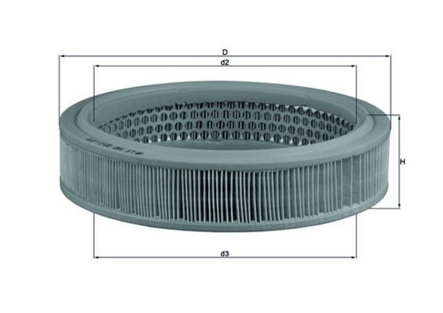 Mahle 160 air filter fits - lx,