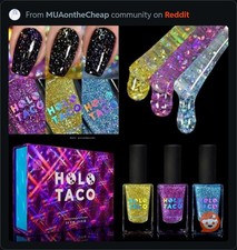 Holo Taco 1st Anniversary Collection Box And Polishes - LIMITED EDITION