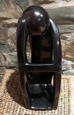 Hand Carved Abstract Black