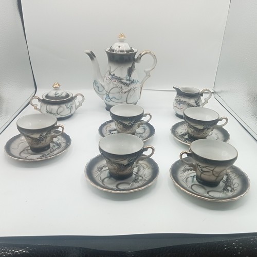 Vintage japanese dragon - dragon, tea