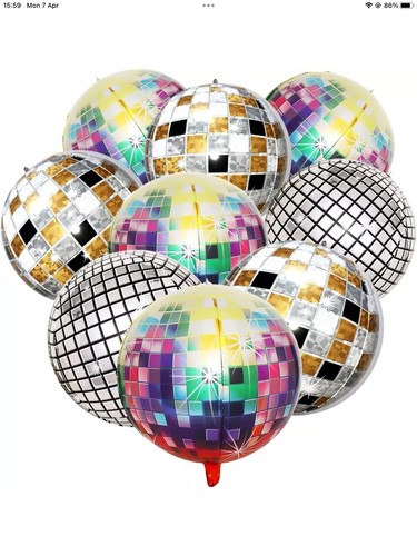 Pcs disco ball balloons 22 - pcs,