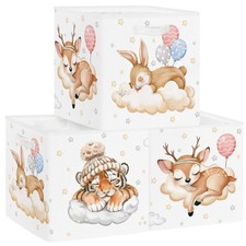 Dream Animal Kid Storage Cube Organizer Set Star Clouds Balloon Closet Clothe...