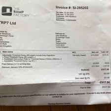 Adjustable Threshold Ramp 6ft Length Include Entry Plate 60cm