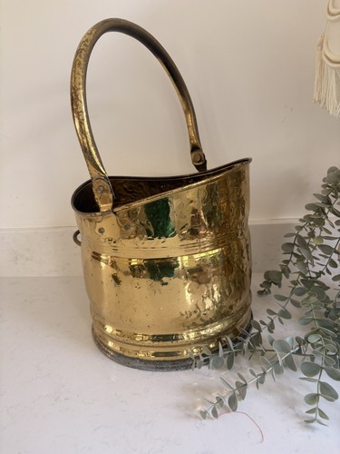 Traditional brass coal bucket - traditional,
