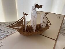 Pop up 3D realistic galleon