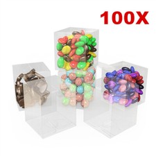 100x PET Cube Plastic Boxes