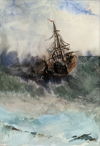 Stormy sea sailing ship - sailing,