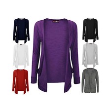 Girls Long Sleeve Cardigan Open Front Boyfriend Plain Fashion Childrens Maxi